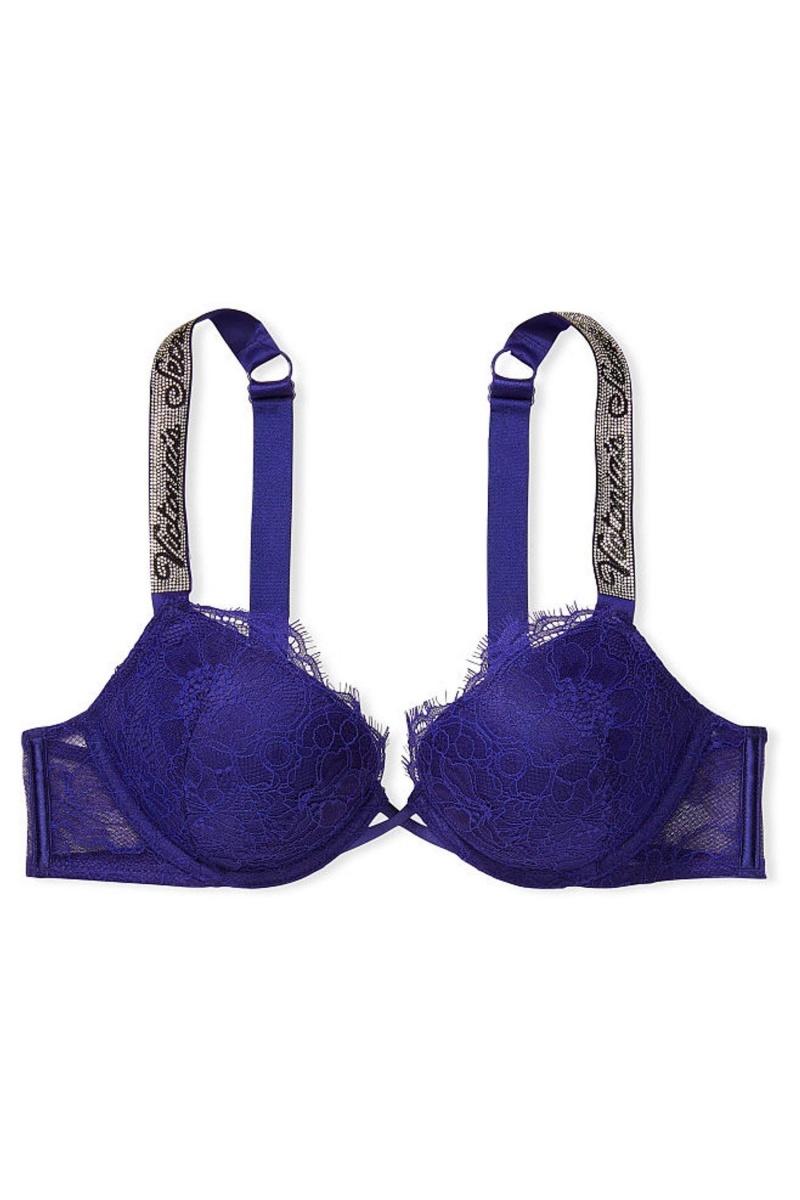 Night Ocean Blue Victoria's Secret Very Sexy Shine Strap Add 2 Cups Bombshell Bra | 6571OJXIY