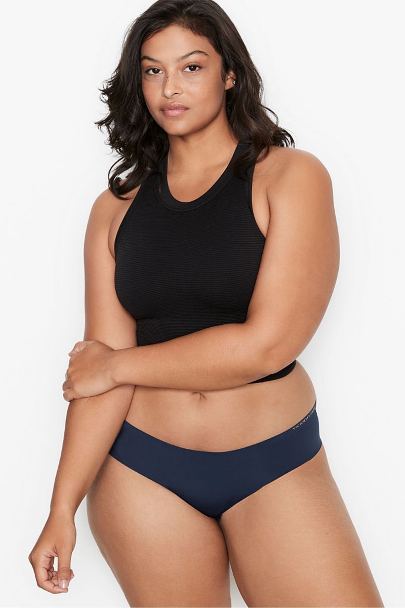 Noir Navy Blue Victoria\'s Secret Sexy Illusions by Victorias Secret No Show Cheeky Joggery | 5964BNCKE