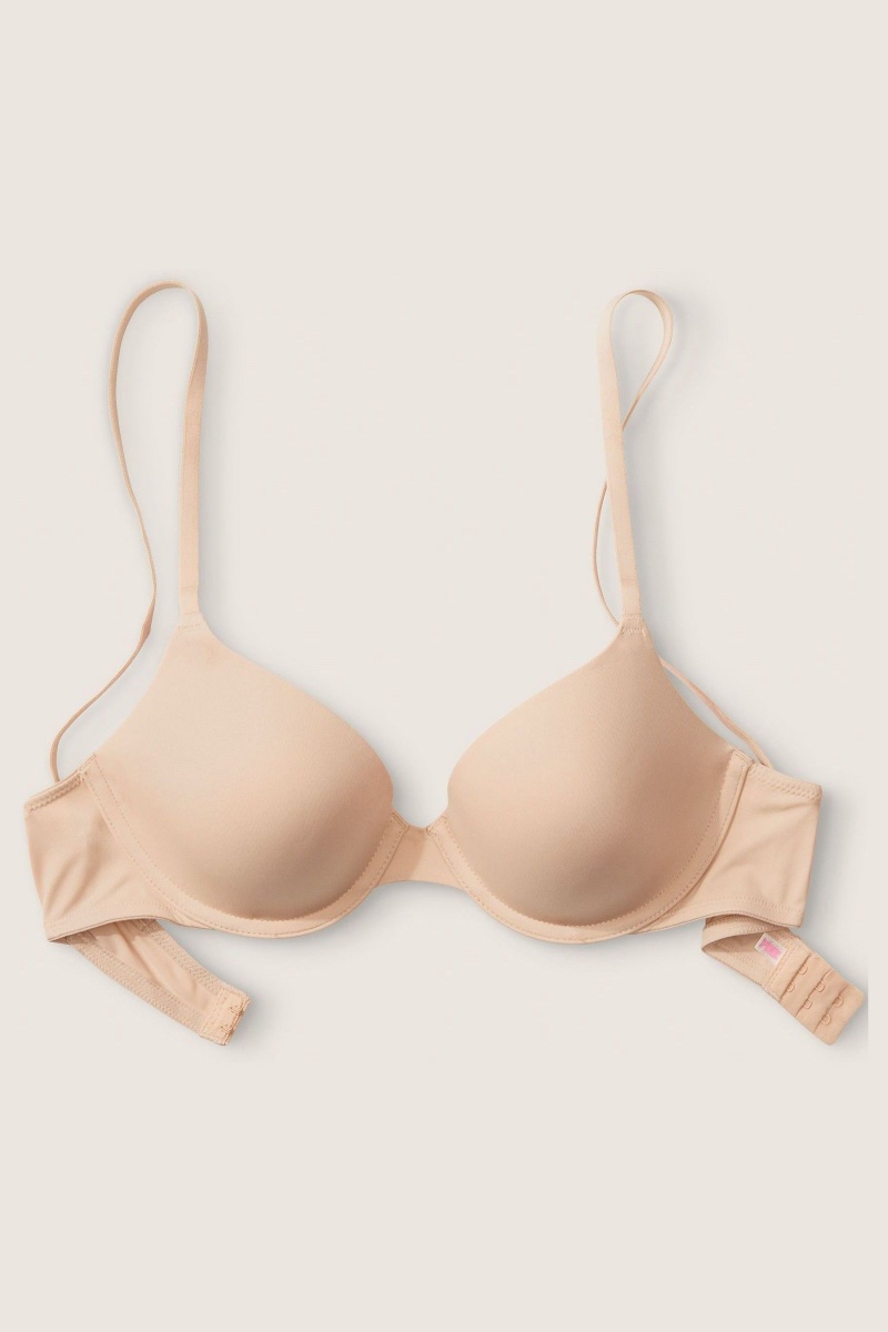 Nude Victoria's Secret Wear Everywhere Lace Lightly Lined T-Shirt Bra | 7065XTIFR