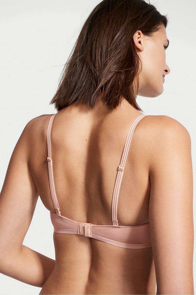 Nude Victoria's Secret Wireless Scoop Lounge Bra | 8170GKOIP