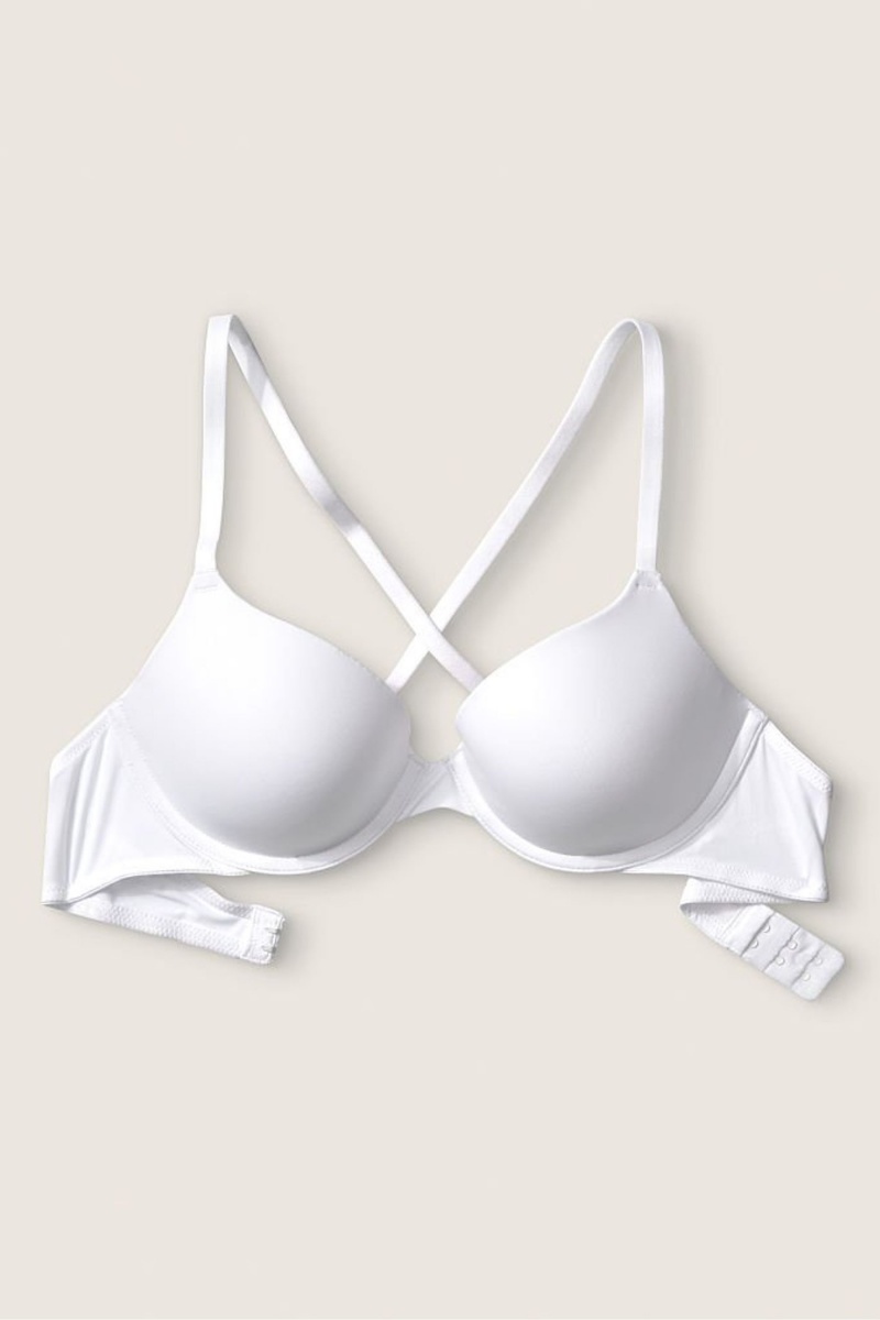 Optic White Victoria's Secret Wear Everywhere Smooth Lightly Lined T-Shirt Bra | 1645LNGHR