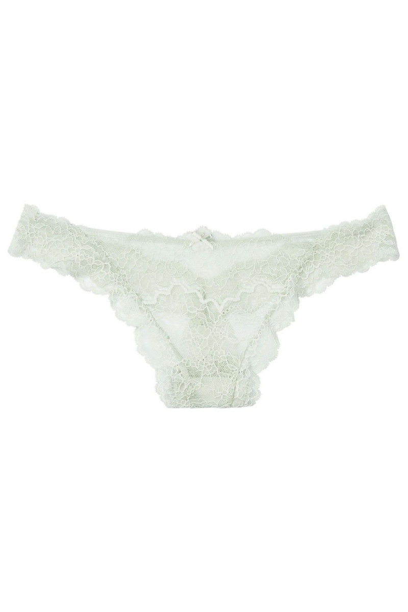 Pale Sky Grey Victoria's Secret Dream Angels Corded Thong Knickers | 0143XIWKC