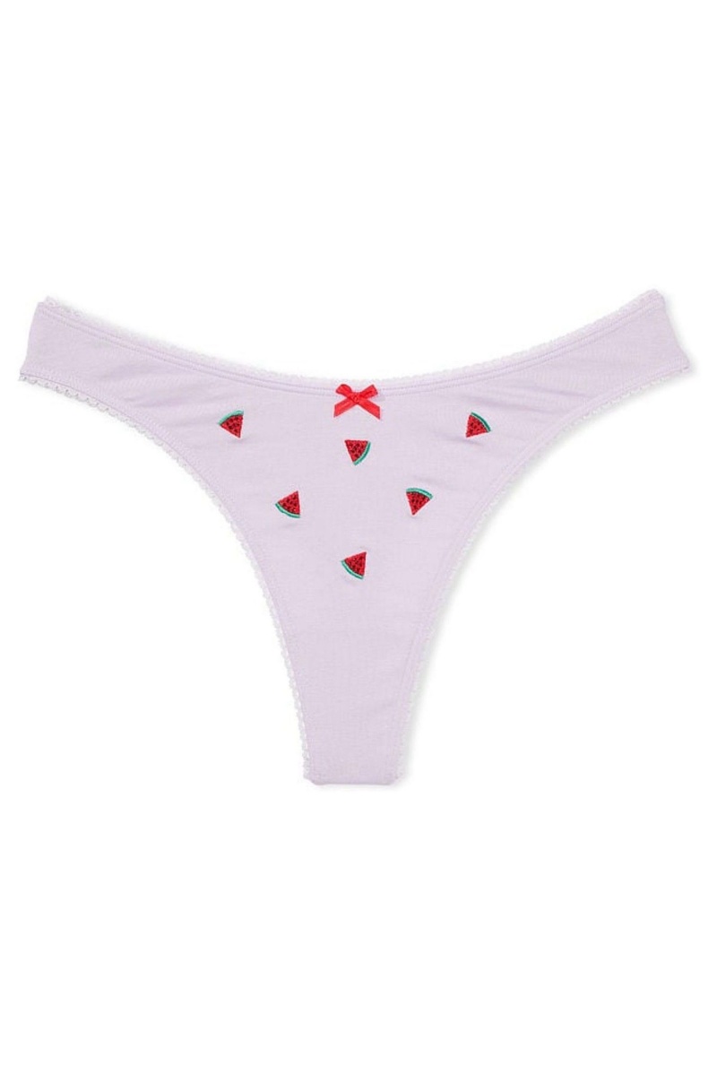 Perfume Watermelon Victoria's Secret Stretch Cotton Cotton High Leg Thong Knickers | 4135RKYHJ