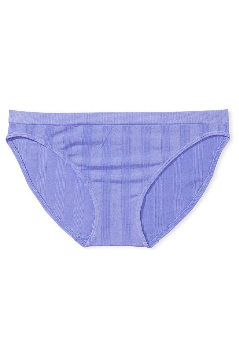 Periwinkle Purple Victoria's Secret Seamless Rib Bikini Knickers | 0168UICLE