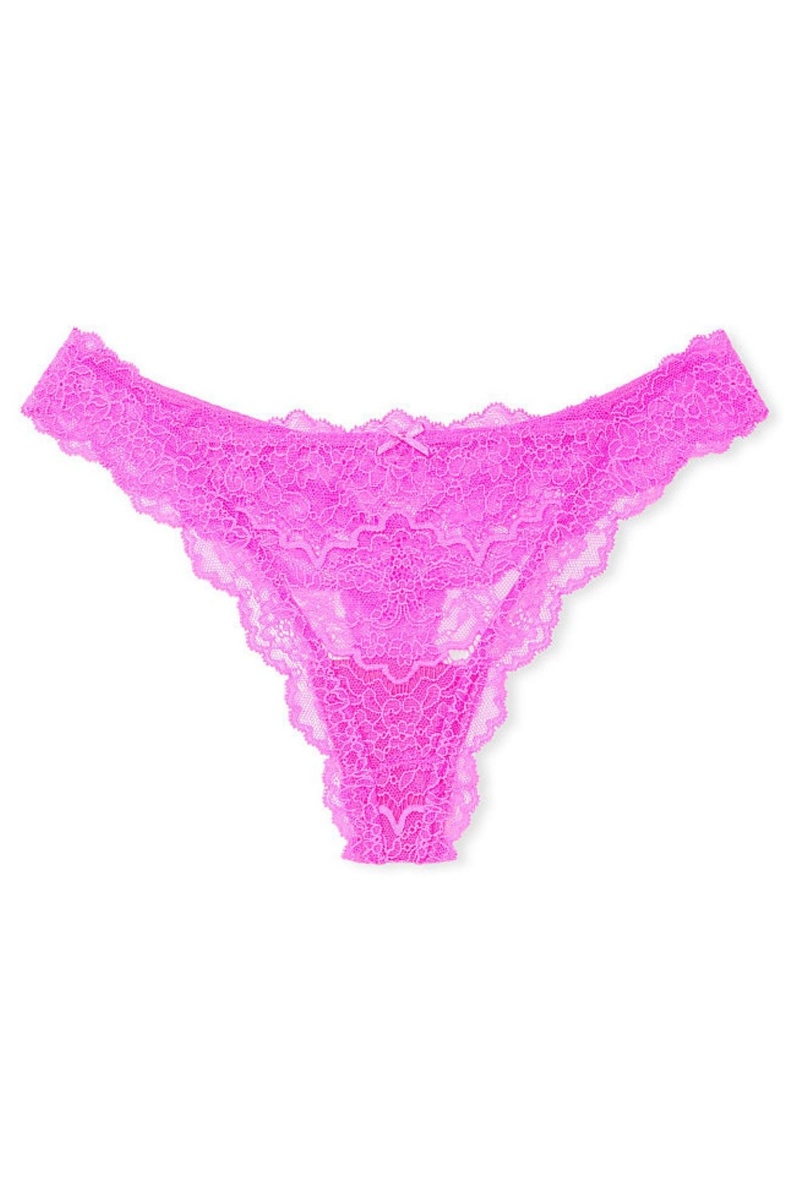 Pink Berry Lace Victoria's Secret Dream Angels Knickers | 8207OQEZV