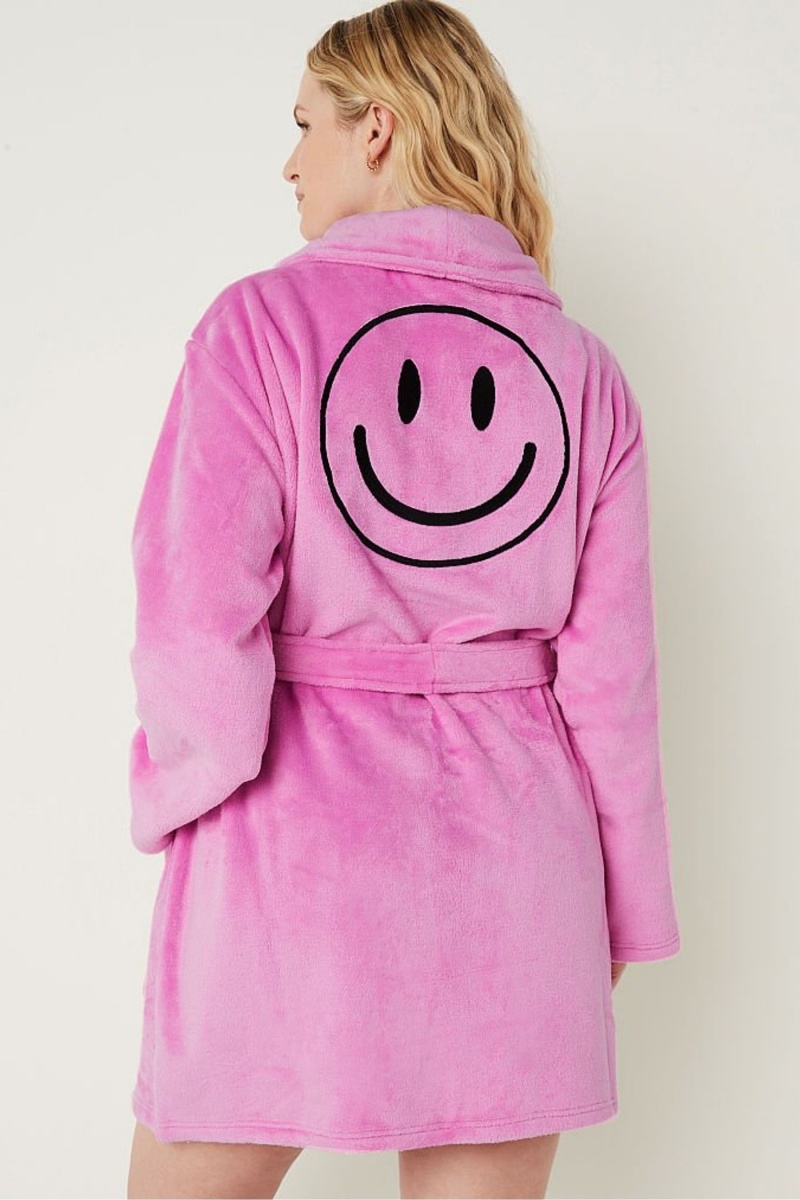 Pink Bloom Victoria's Secret Cosy Long Sleeve Dressing Gown | 5487NXOHS