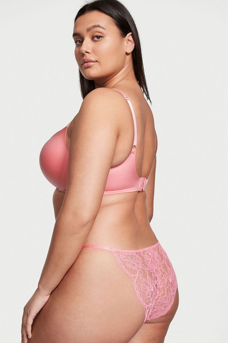 Pink Roses Victoria's Secret Very Sexy Smooth Shine Strap Knickers | 3059JWKFN