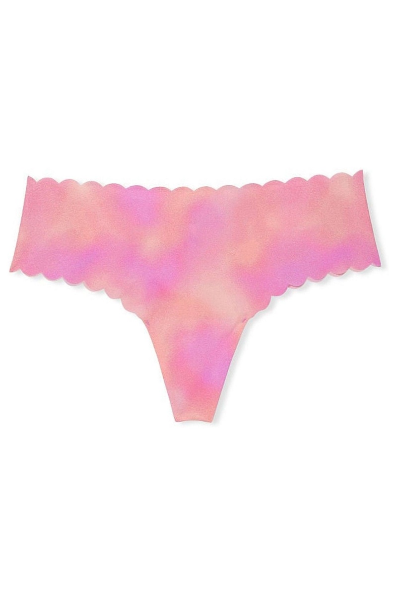 Pink Soft Ombre Victoria's Secret Sexy Illusions by Victorias Secret No Show Thong Knickers | 4512NJDHI