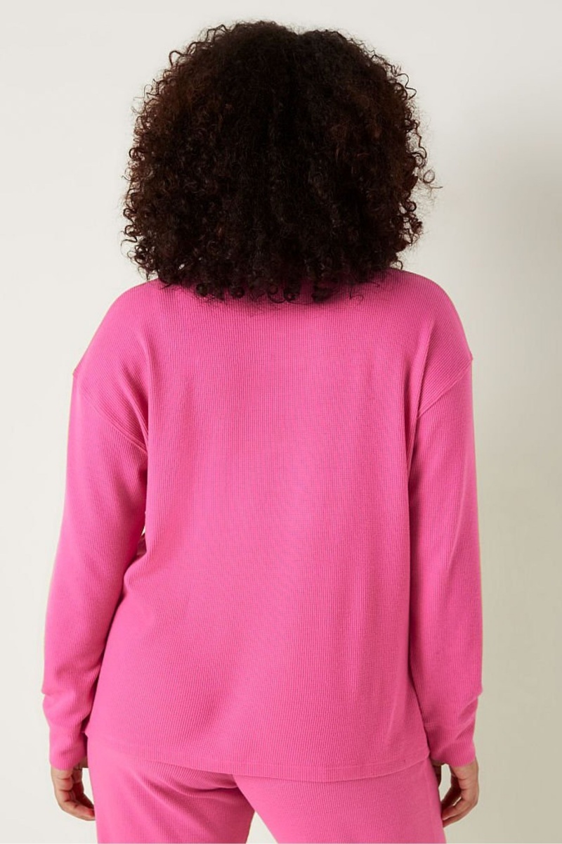 Pink Victoria's Secret Long Sleeve Pyjama Top | 8125KQRXS