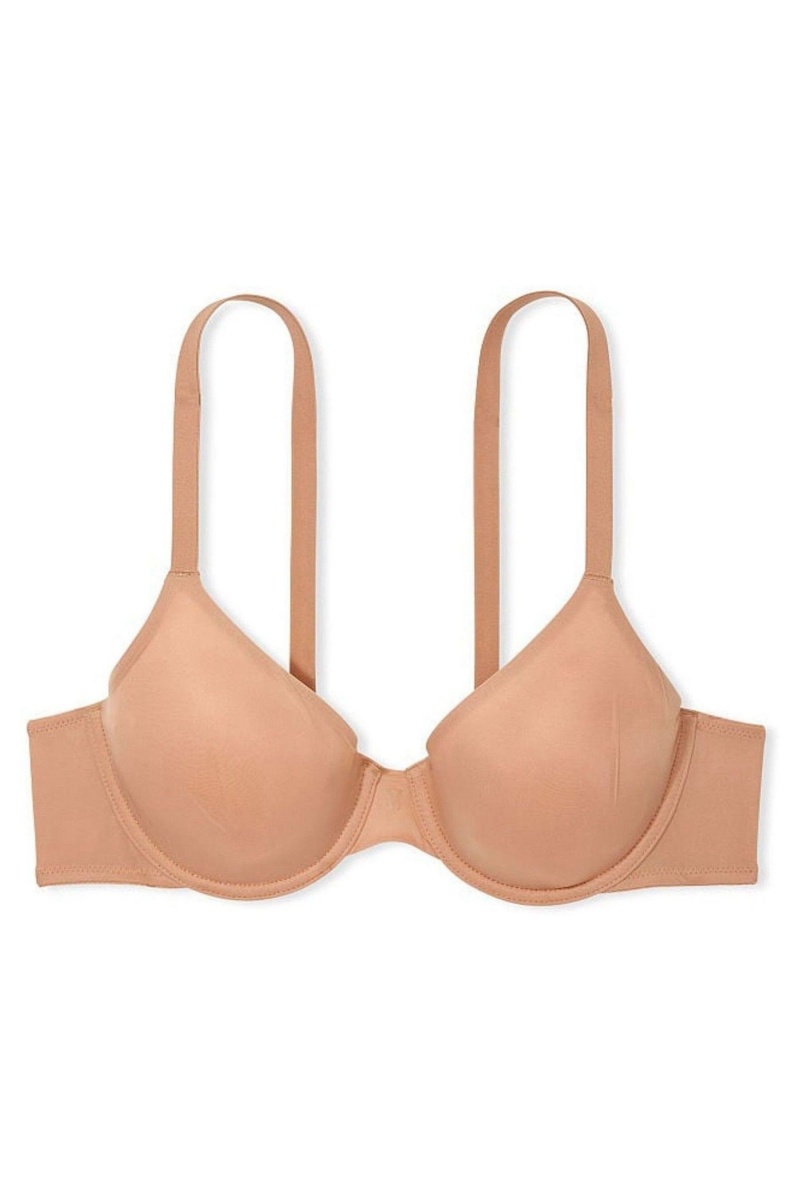 Praline Nude Victoria's Secret Sexy Illusions by Victorias Secret Angelight FullCoverage Smooth Bra | 2496XPJIG