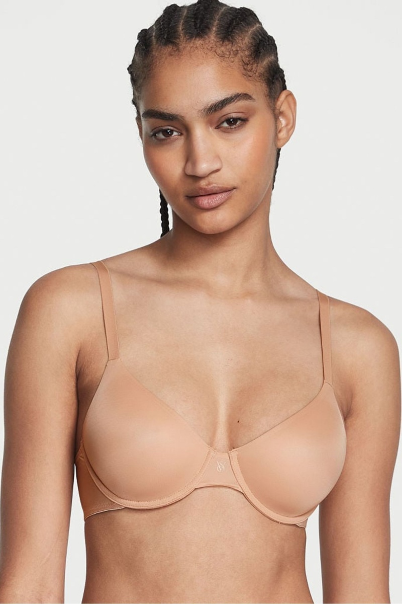 Praline Nude Victoria\'s Secret Sexy Illusions by Victorias Secret Angelight FullCoverage Smooth Bra | 2496XPJIG