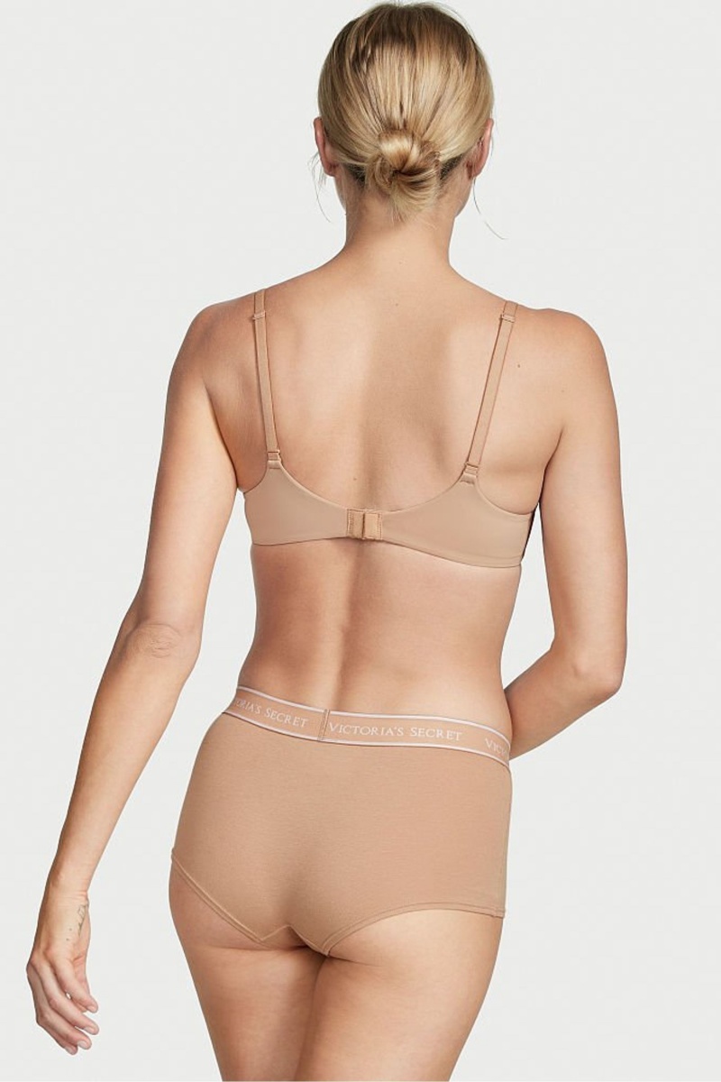 Praline Nude Victoria's Secret The T-Shirt Smooth Lightly Lined Non Wired T-Shirt Bra | 3268UOQWR