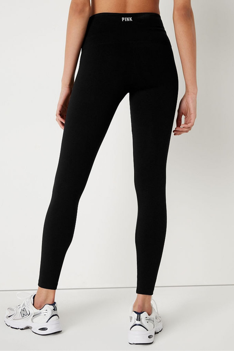 Pure Black Victoria's Secret High Waist Full Length Legging | 7125DVHUI