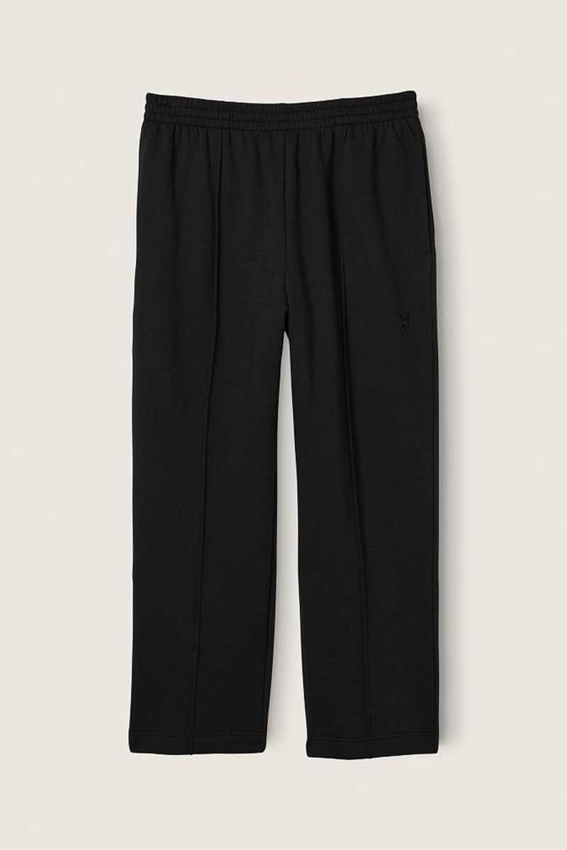 Pure Black Victoria's Secret Track Ankle Jogger | 4039WBLQC