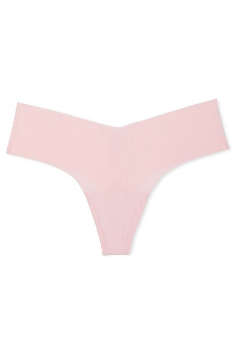 Purest Pink Victoria's Secret No-Show Ribbed No Show Thong Knickers | 1073DBKML