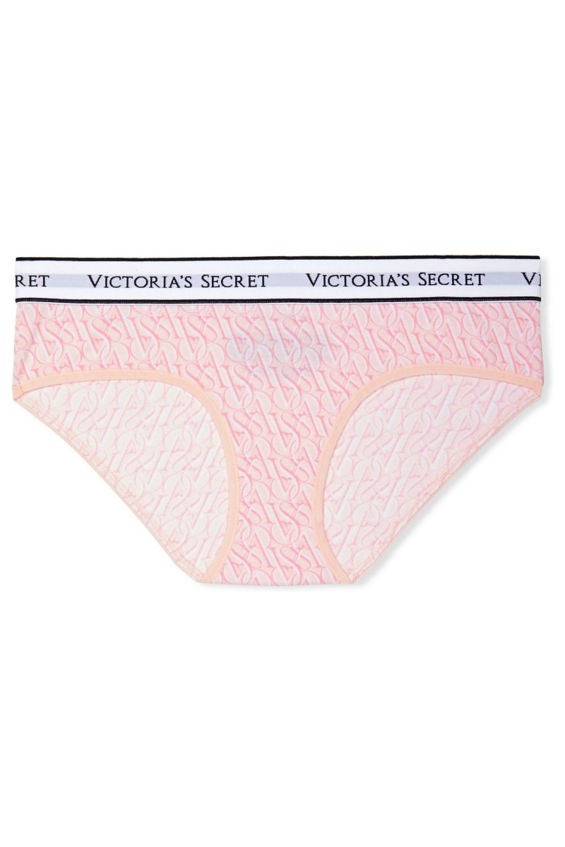 Purest Pink Victoria's Secret Stretch Cotton Logo Knickers | 4921WMJAG