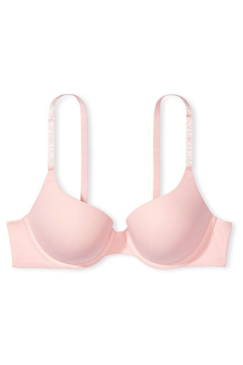 Purest Pink Victoria's Secret The T-Shirt Full Cup Push Up Smooth Bra | 0481OZQEC