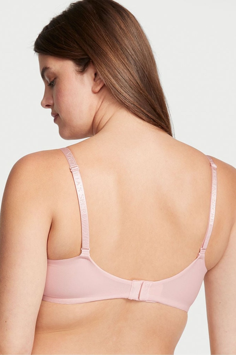 Purest Pink Victoria's Secret The T-Shirt Bombshell Front Fastening Push Up Bra | 2160BKDCG