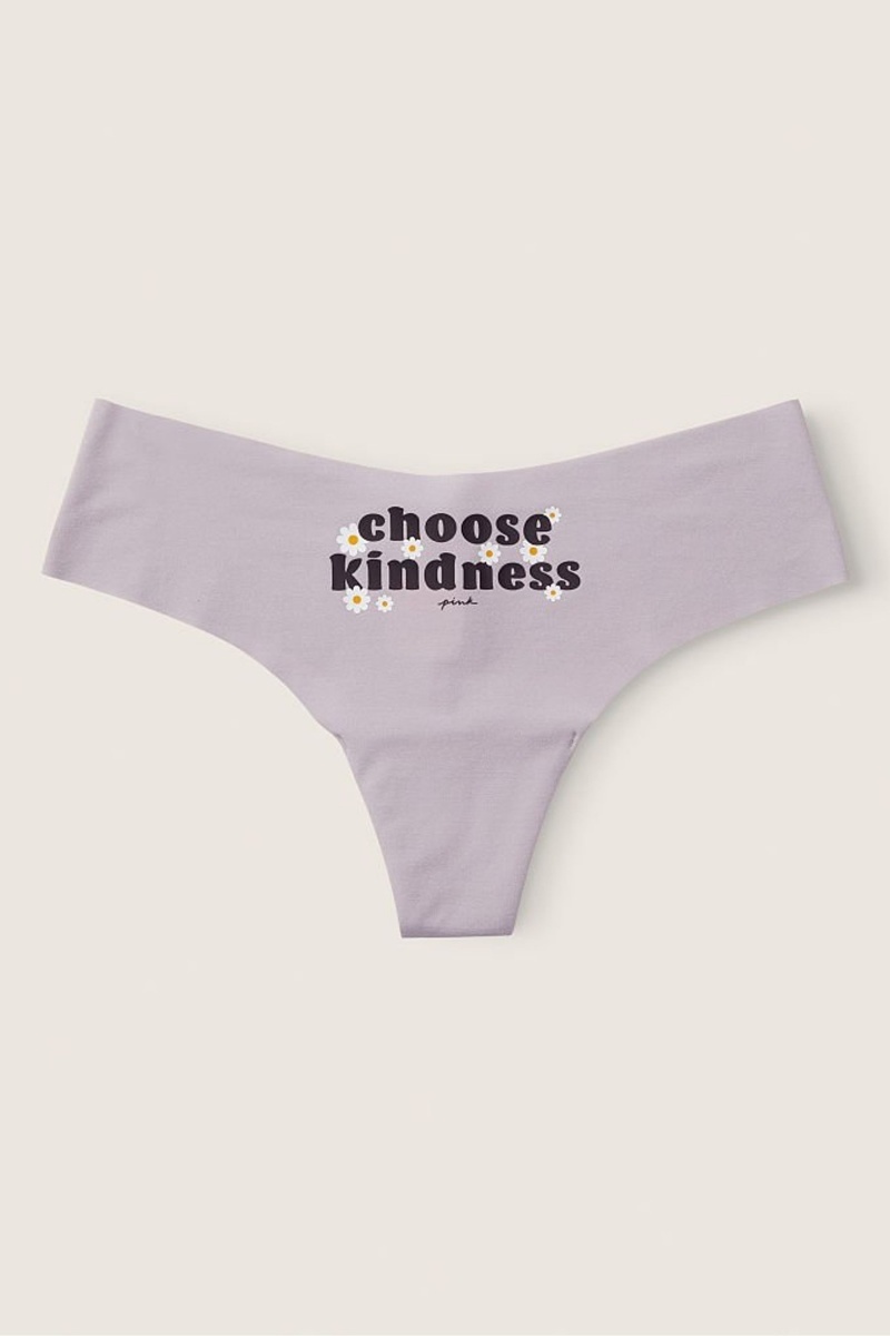 Purple Mist with Graphic Purple Victoria\'s Secret No-Show No Show Thong Knickers | 4013TCHND