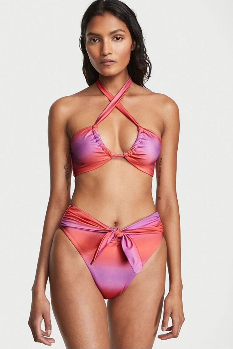 Purple Punch Victoria\'s Secret Twist Multiway Halterneck Bikini Top | 6915WRVFU