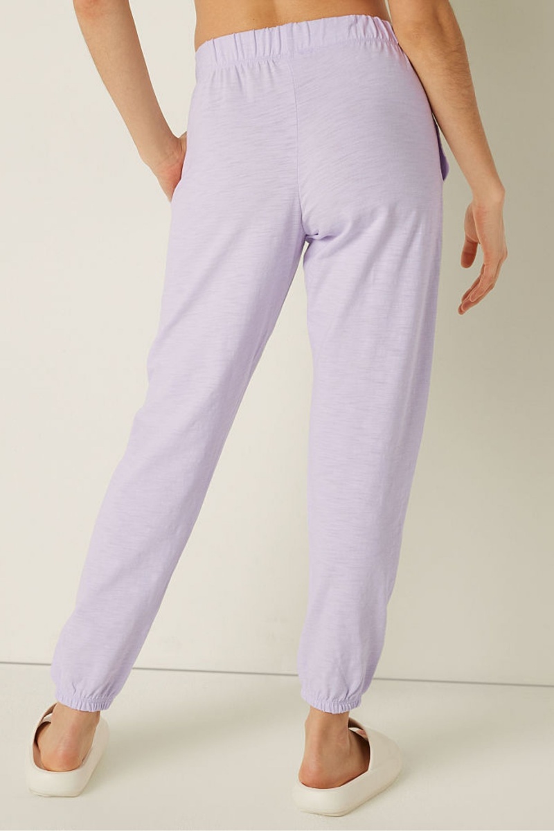 Purple Whisper Victoria's Secret Lounge Cotton Joggers | 7983PEFCU