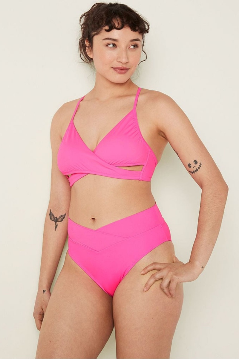 Radiant Rose Pink Victoria's Secret Wrap Bikini Top | 0457CKMTQ