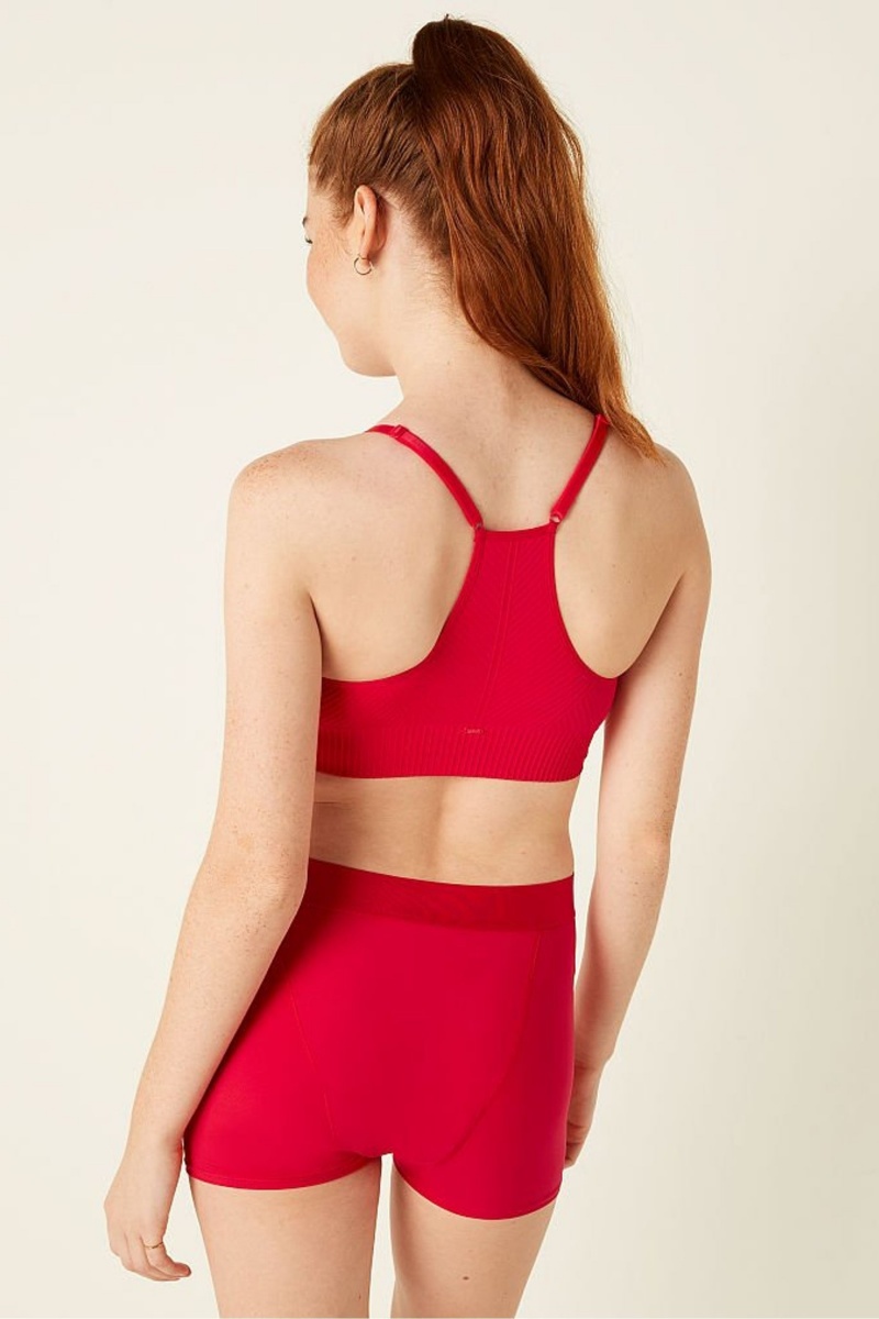 Red Pepper Victoria's Secret Seamless Seamless Lightly Lined Low Impact Sports Bra | 9046OUPJG