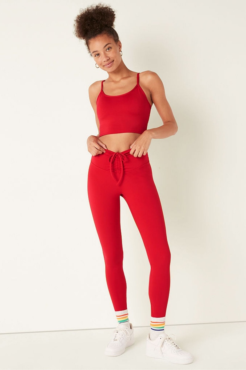 Red Pepper Victoria's Secret Soft Ultimate High Waist Ruched V Legging | 1350XTWQV