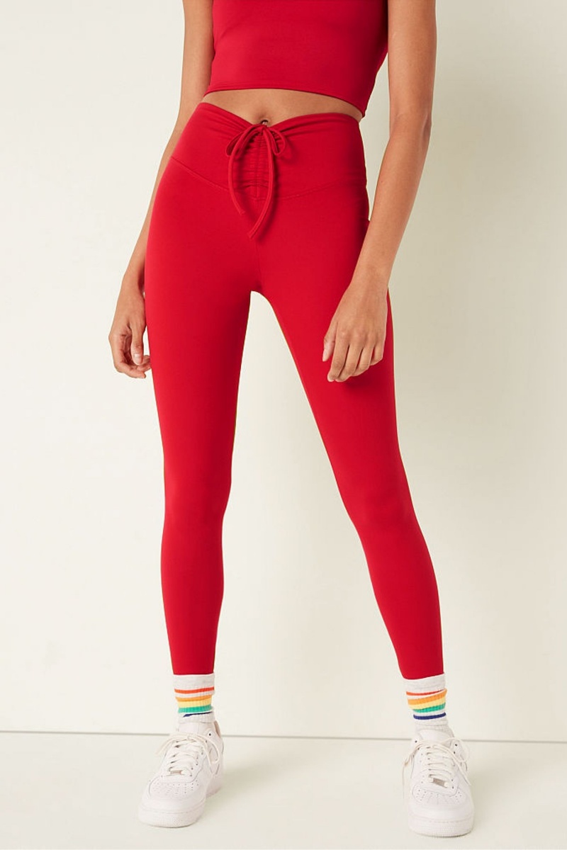 Red Pepper Victoria\'s Secret Soft Ultimate High Waist Ruched V Legging | 1350XTWQV