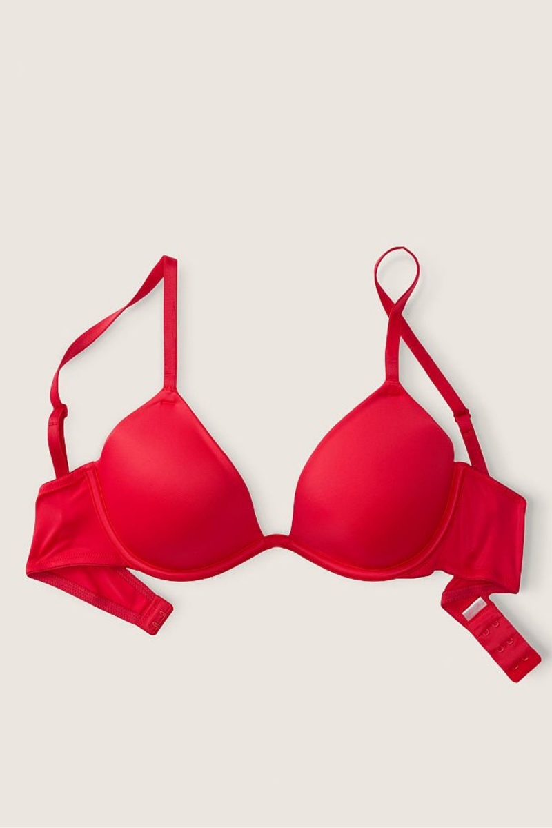 Red Pepper Victoria\'s Secret Wear Everywhere Smooth Lightest Lined T-Shirt Bra | 2456EIPSV