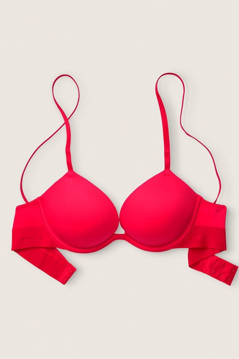 Red Pepper Victoria's Secret Wear Everywhere Smooth Push Up T-Shirt Bra | 1023RPCWO