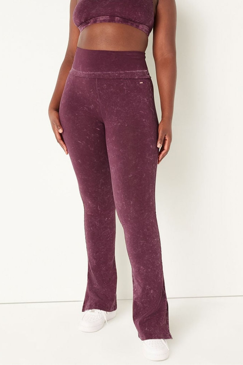 Rich Maroon Red Victoria\'s Secret Foldover Flare Legging | 0845DQLHI