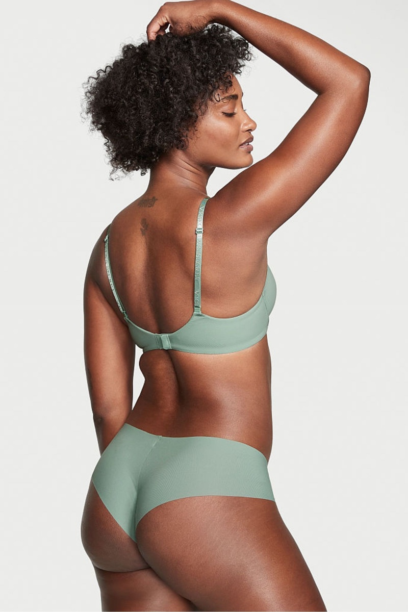 Seasalt Green Victoria's Secret Sexy Illusions by Victorias Secret Ribbed No Show Cheeky Knickers | 7509CWSJE