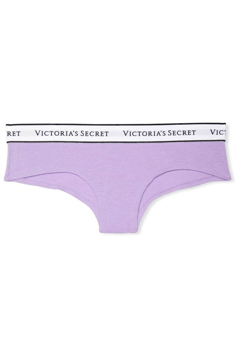 Secret Crush Purple Victoria's Secret Stretch Cotton Logo Knickers | 2534ROQZT