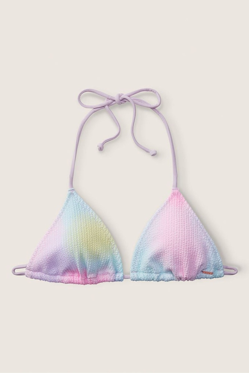 Sky Blur Blue Victoria\'s Secret Crinkle Bikini Top | 3184PRLUS