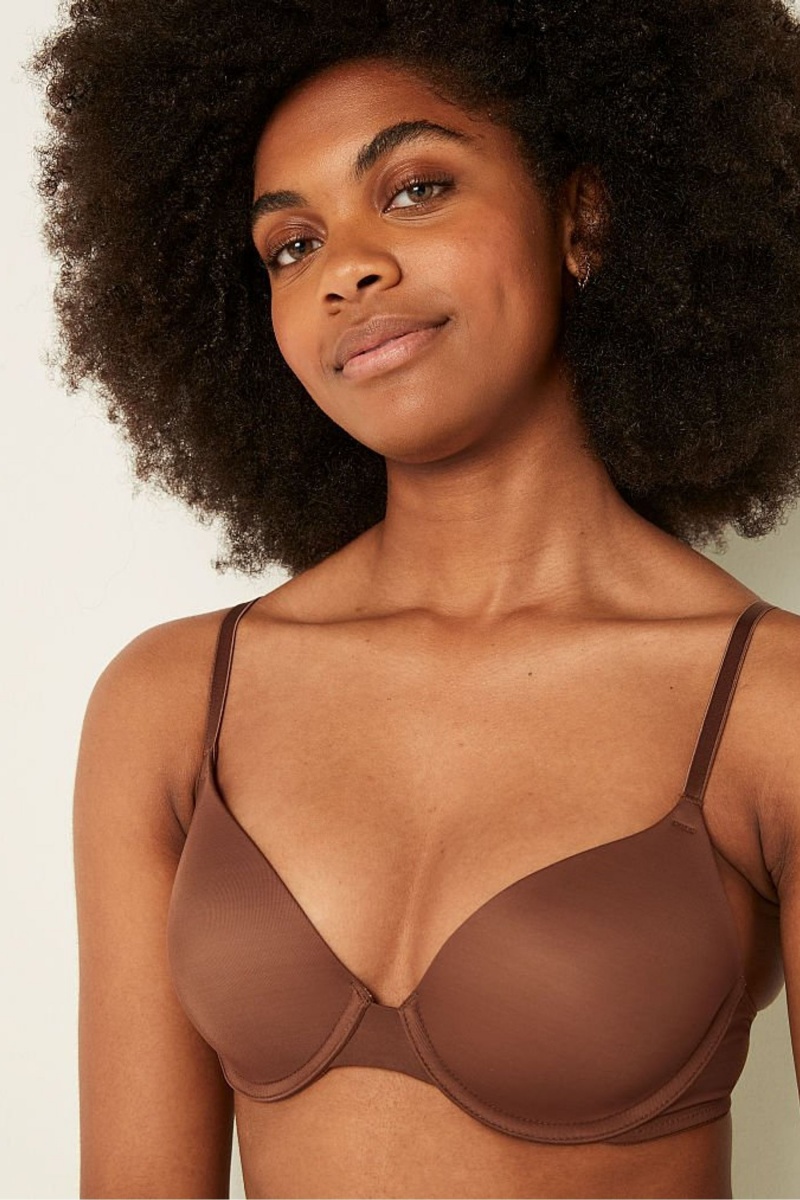 Soft Cappuccino Nude Victoria's Secret Wear Everywhere Smooth Lightly Lined T-Shirt Bra | 7239RFQTV