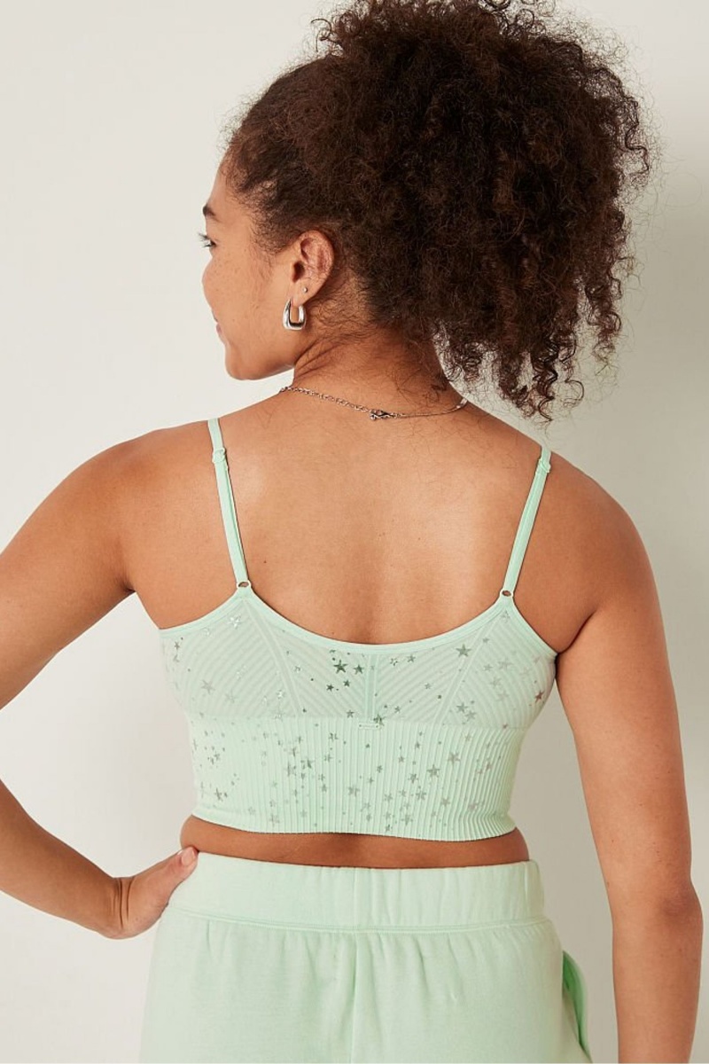 Spring Rain Green Victoria's Secret Seamless Seamless Lightly Lined Low Impact Sports Bra | 1706MIXGS