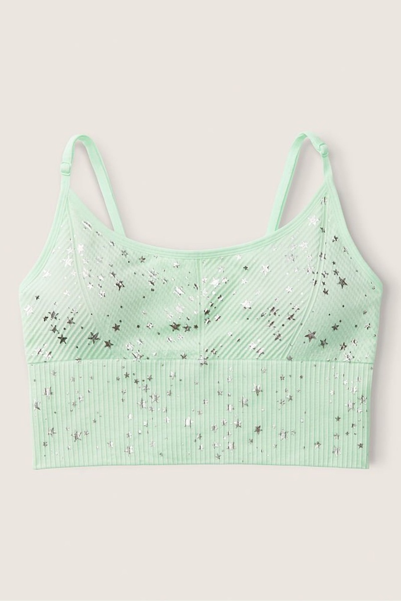 Spring Rain Green Victoria's Secret Seamless Seamless Lightly Lined Low Impact Sports Bra | 1706MIXGS