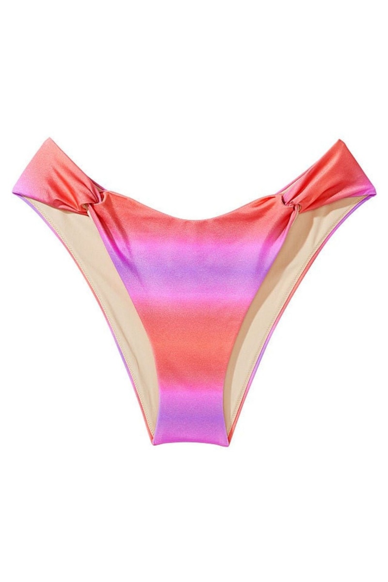 Sunset Ombre Red Victoria's Secret Twist Brazilian Bikini Bottom | 4759RDJQE