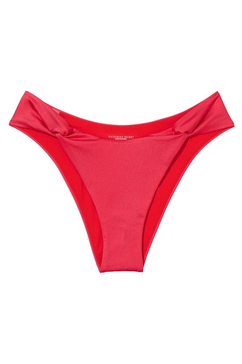 Sunset Ombre Red Victoria's Secret Twist Brazilian Bikini Bottom | 0587BJDXA