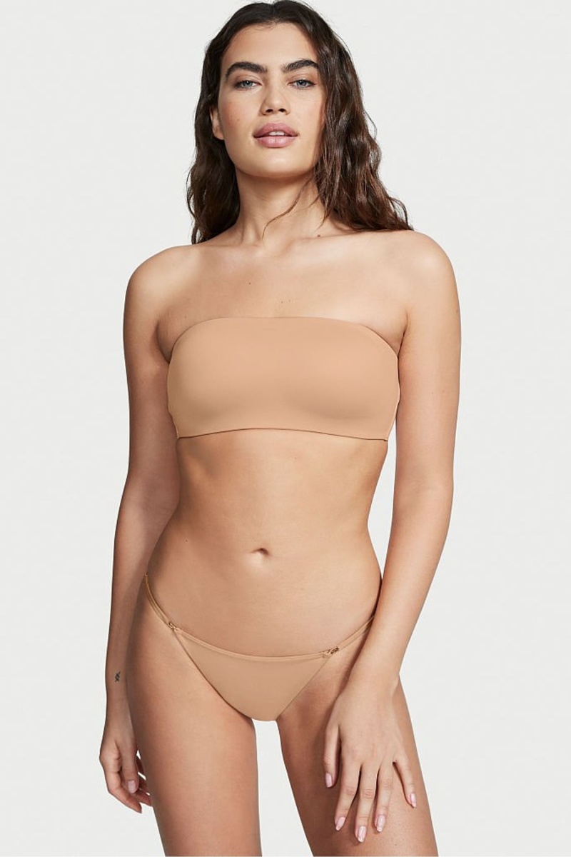 Sweet Nougat Nude Victoria's Secret Love Cloud Smooth Bikini Knickers | 5928KYAGP