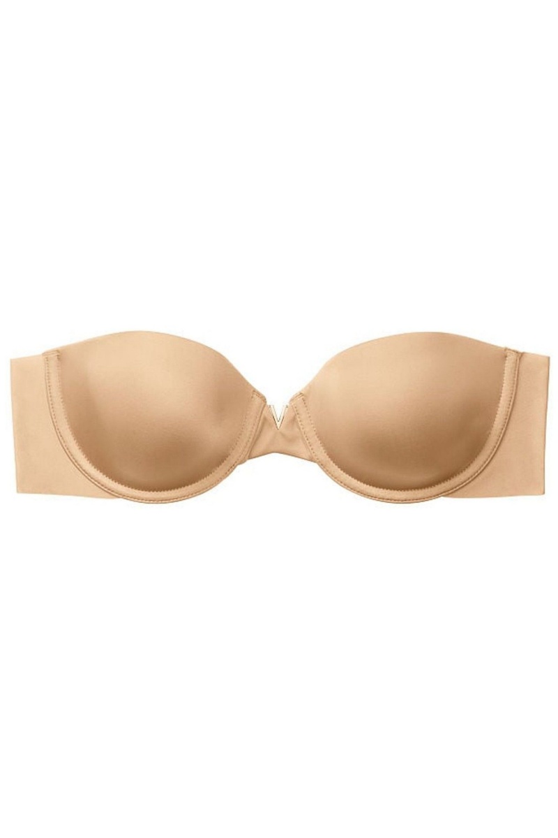 Sweet Nougat Nude Victoria's Secret Sexy Illusions by Victorias Secret Smooth Lightly Lined Multiway Strapless Bra | 5934DNOYC