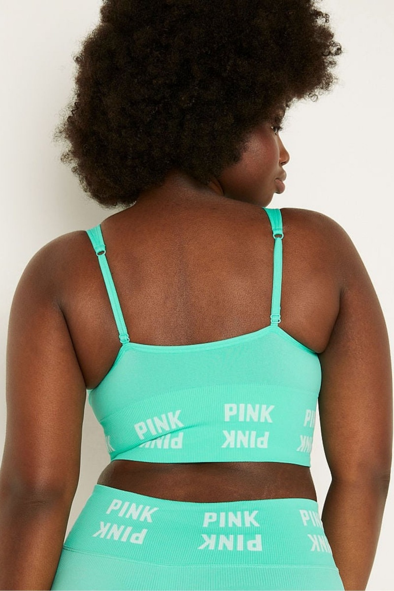 Teal Ice Green Victoria's Secret Seamless Unlined Low Impact Bra | 8561LTKPU