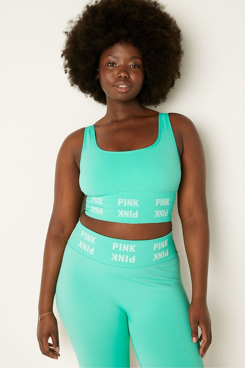 Teal Ice Green Victoria's Secret Seamless Unlined Low Impact Bra | 8561LTKPU