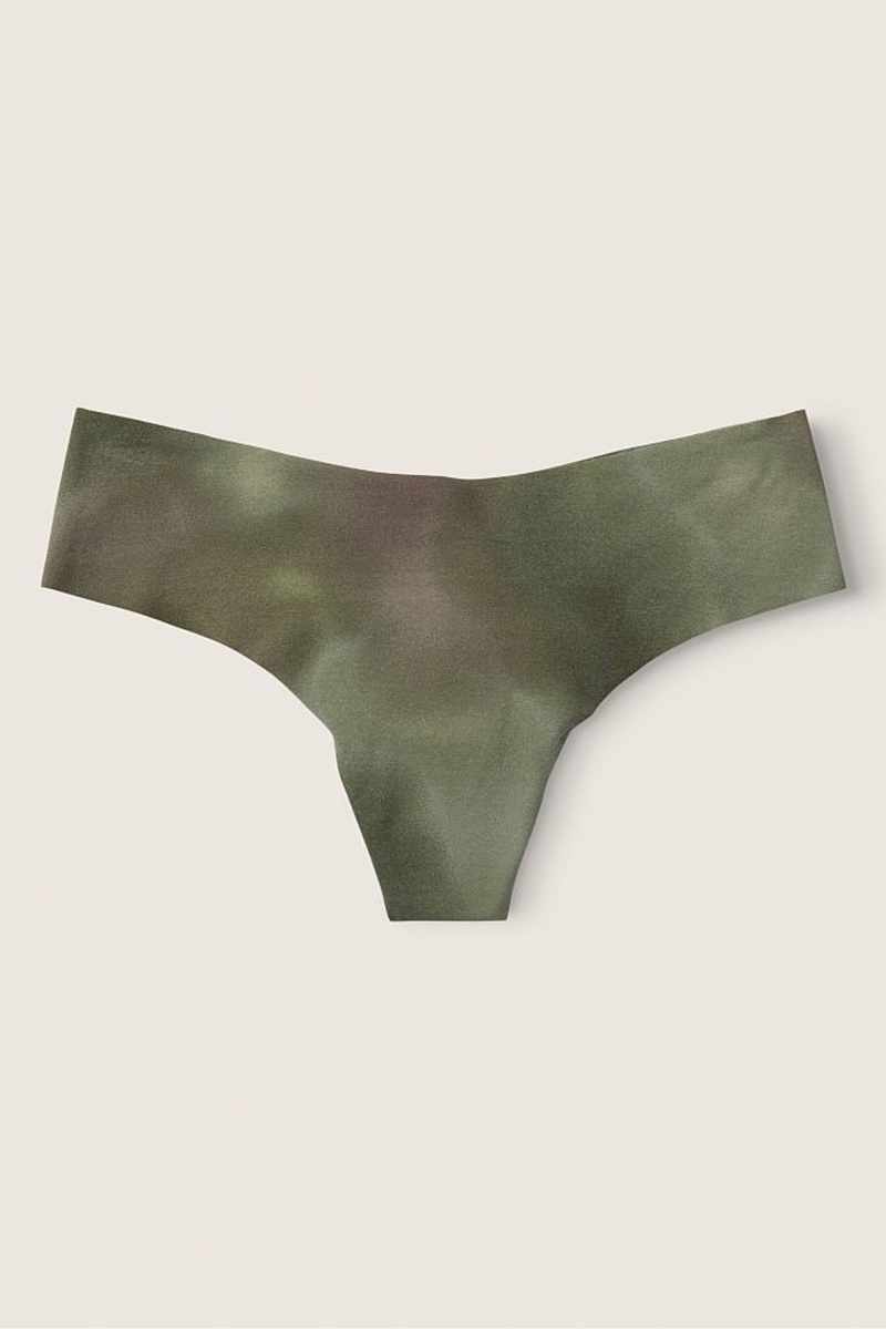 Tie Dye Grassland Green Victoria\'s Secret No-Show No Show Thong Knickers | 2197CVDAM