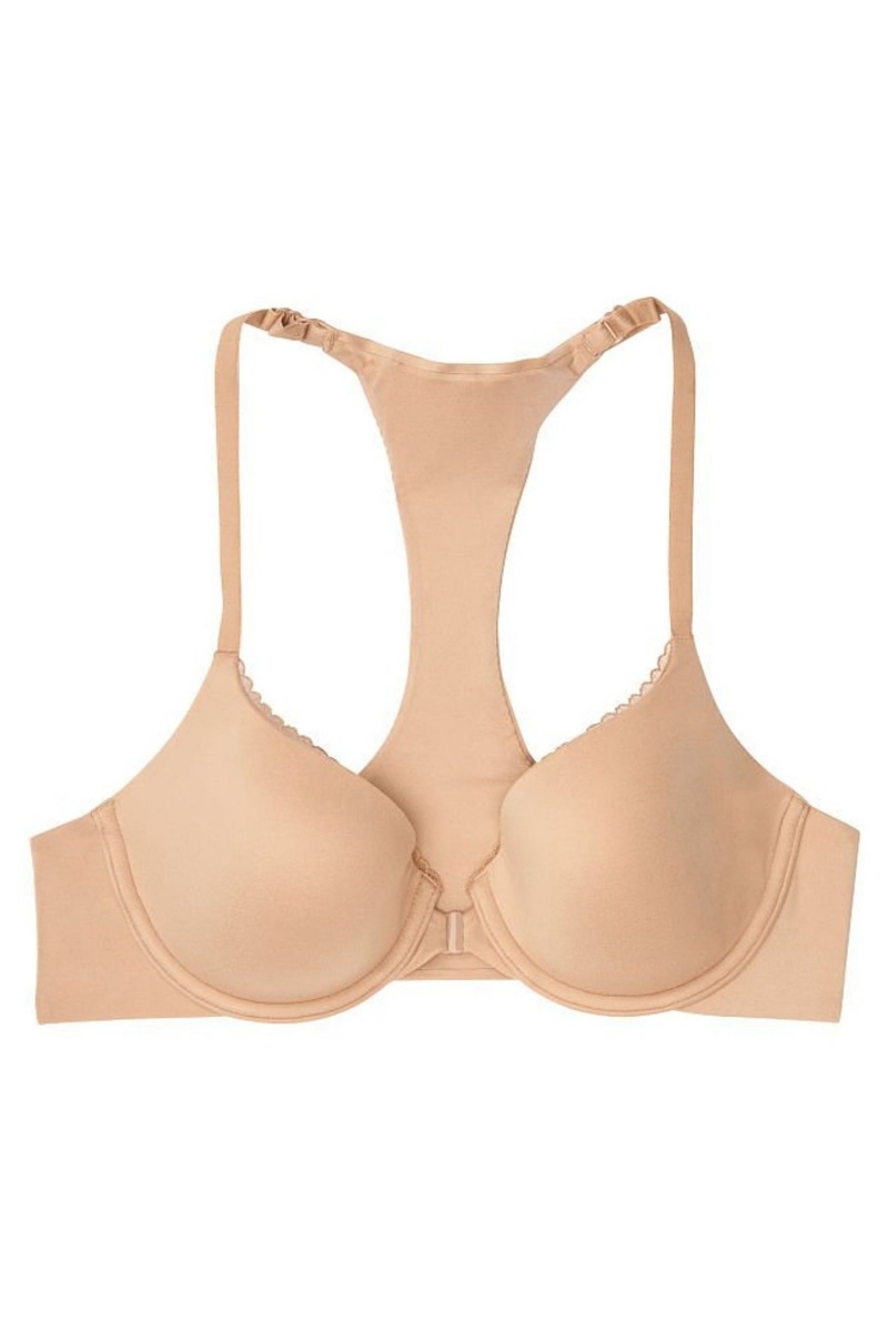 Toasted Sugar Nude Victoria's Secret Body by Victoria Smooth Front Fastening Lightly Lined Demi Bra | 9803DFCAK