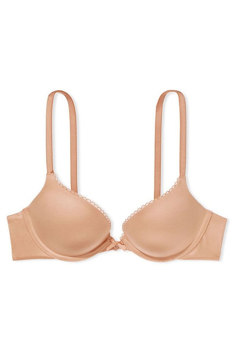 Toasted Sugar Nude Victoria's Secret Body by Victoria Smooth Push Up Bra | 7682RVHUW