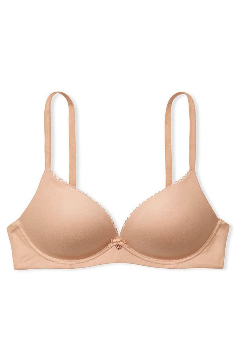 Toasted Sugar Nude Victoria's Secret Body by Victoria Smooth Lightly Lined Non Wired Bra | 6894CMDWI