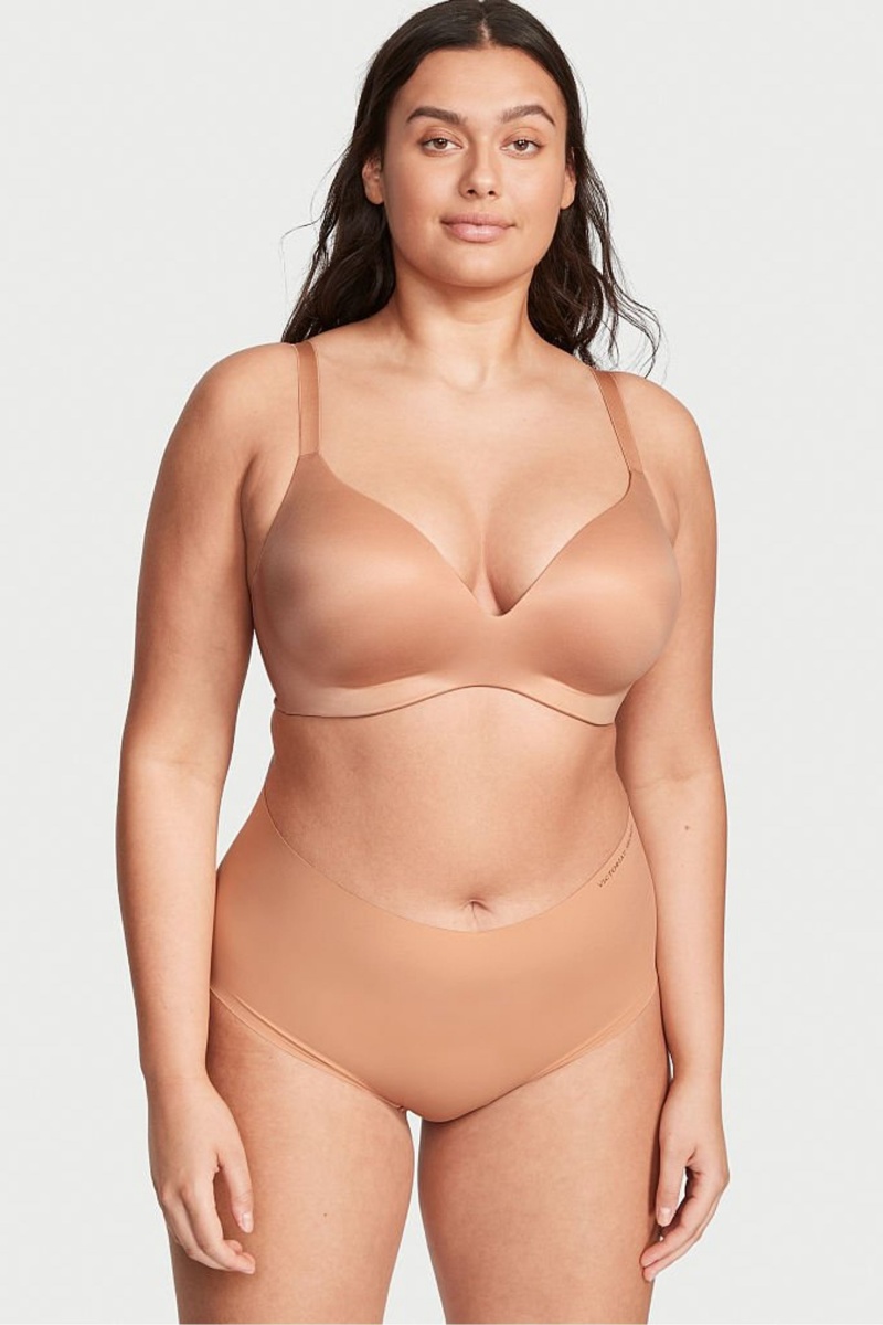 Toasted Sugar Nude Victoria's Secret Smooth Lightly Lined Non Wired Push Up Bra | 0812ZBEFN