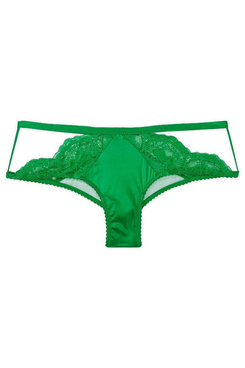 Verdant Green Victoria's Secret Very Sexy Lace Cheeky Knickers | 3415UFJSB